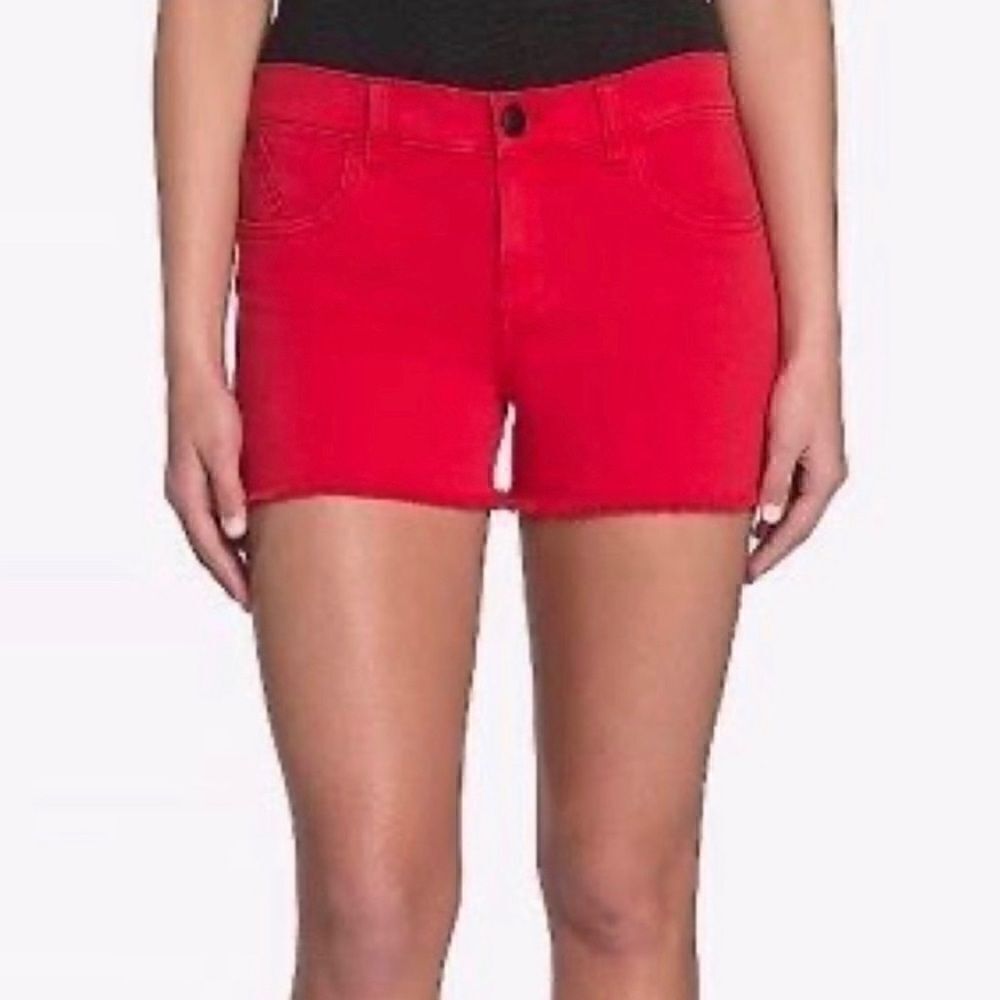 Rock & Republic Red raw hem shorts size 12 women's